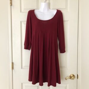 Kimchi Blue Maroon Knit Fit & Flare Dress Size Large